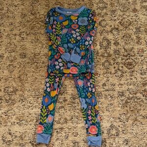 Little Sleepies Blue Floral PJ Set- Size 2T